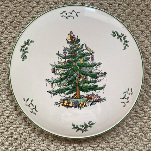 Spode Christmas Tree Cake Plate and Server - Picture 3 of 8
